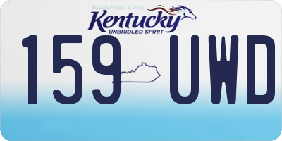 KY license plate 159UWD