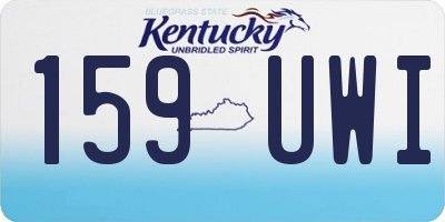 KY license plate 159UWI