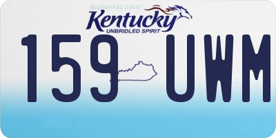 KY license plate 159UWM