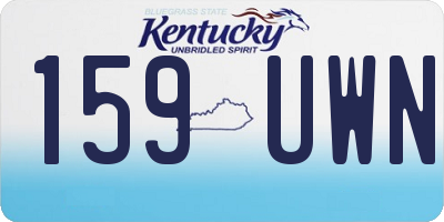 KY license plate 159UWN