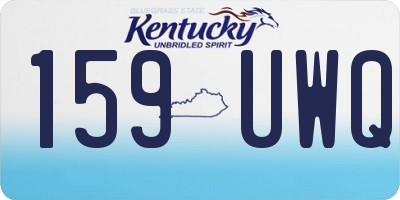 KY license plate 159UWQ