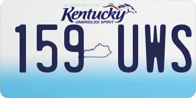 KY license plate 159UWS