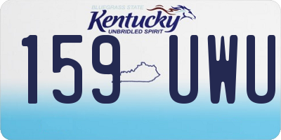 KY license plate 159UWU