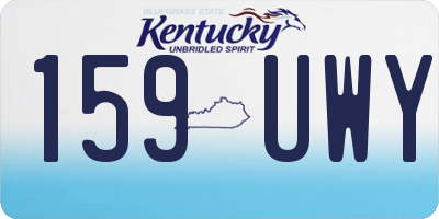 KY license plate 159UWY