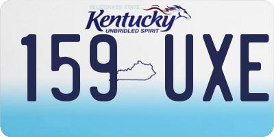 KY license plate 159UXE
