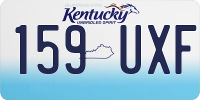 KY license plate 159UXF
