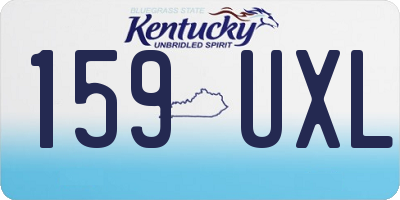 KY license plate 159UXL