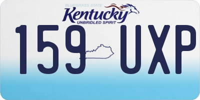 KY license plate 159UXP