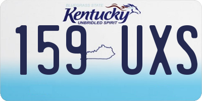 KY license plate 159UXS