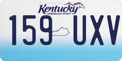 KY license plate 159UXV