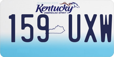 KY license plate 159UXW