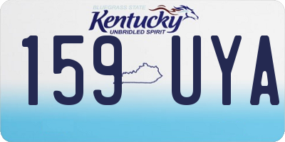 KY license plate 159UYA