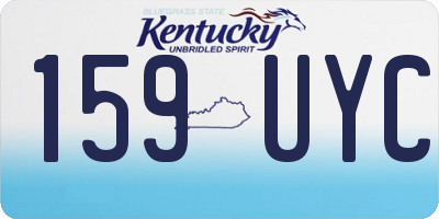 KY license plate 159UYC