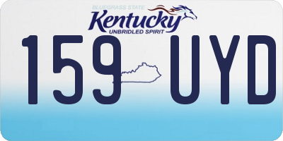 KY license plate 159UYD