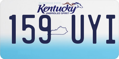 KY license plate 159UYI