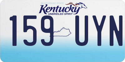 KY license plate 159UYN