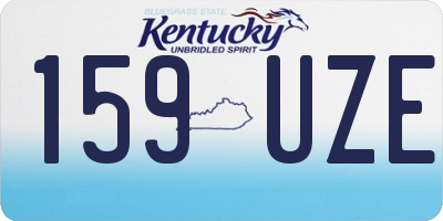 KY license plate 159UZE