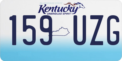KY license plate 159UZG