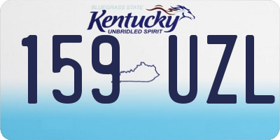 KY license plate 159UZL