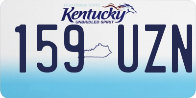 KY license plate 159UZN