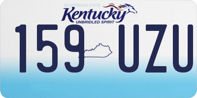 KY license plate 159UZU