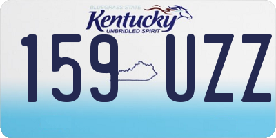 KY license plate 159UZZ