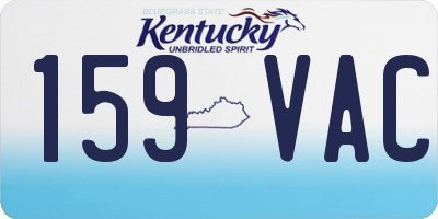 KY license plate 159VAC