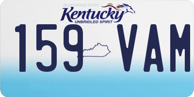 KY license plate 159VAM