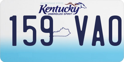 KY license plate 159VAO