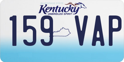 KY license plate 159VAP