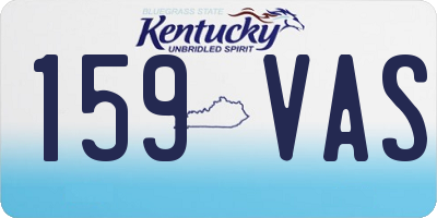 KY license plate 159VAS