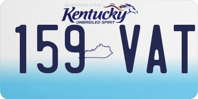 KY license plate 159VAT