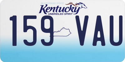 KY license plate 159VAU