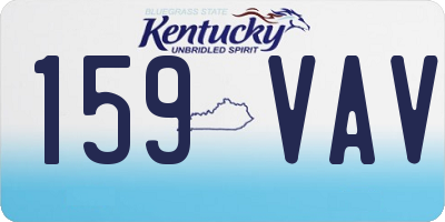 KY license plate 159VAV