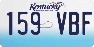 KY license plate 159VBF