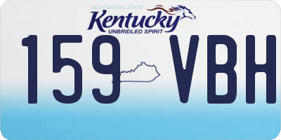 KY license plate 159VBH