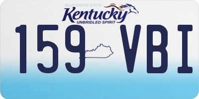 KY license plate 159VBI
