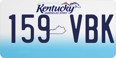 KY license plate 159VBK