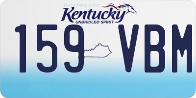 KY license plate 159VBM