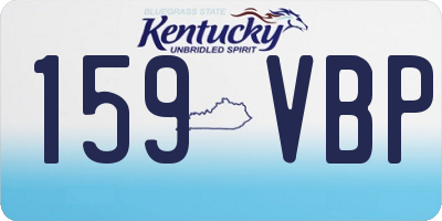 KY license plate 159VBP