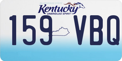 KY license plate 159VBQ