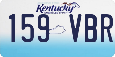 KY license plate 159VBR