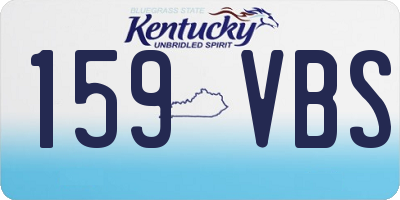 KY license plate 159VBS