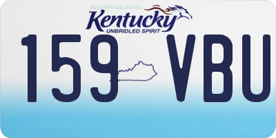 KY license plate 159VBU