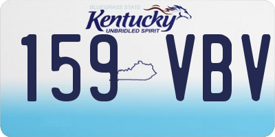 KY license plate 159VBV