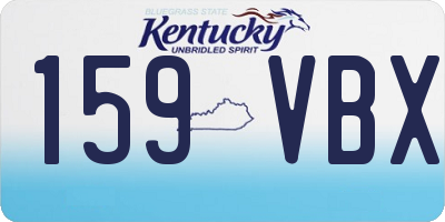 KY license plate 159VBX