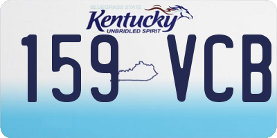 KY license plate 159VCB