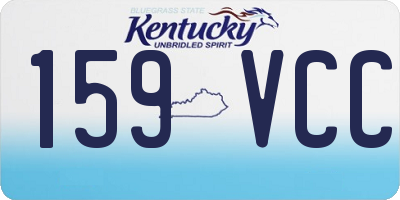 KY license plate 159VCC