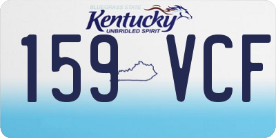 KY license plate 159VCF