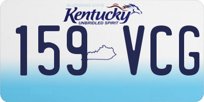 KY license plate 159VCG